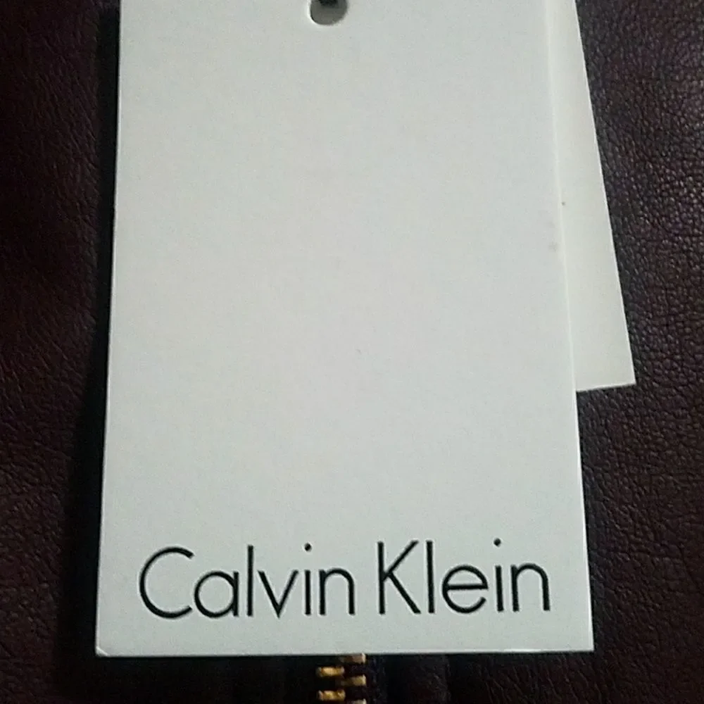 🎉HP🎉 Calvin Klein Faux Leather Moto - Picture 3 of 7